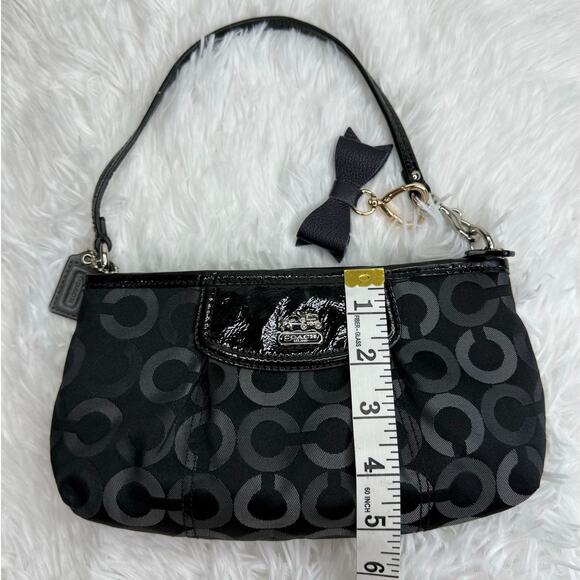 COACH y2k Black Signature Canvas Mini Purse Wristlet - Picture 11 of 12